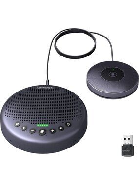 Conference Speaker & Microphone Kit with 8+1 Mics for Clear Audio & Meetings